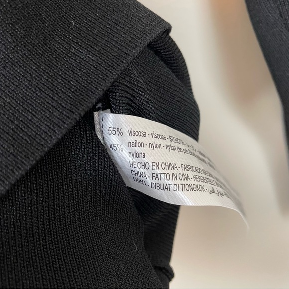 Zara Knot Front Bodycon Long Sleeve Size Medium - Picture 4 of 6